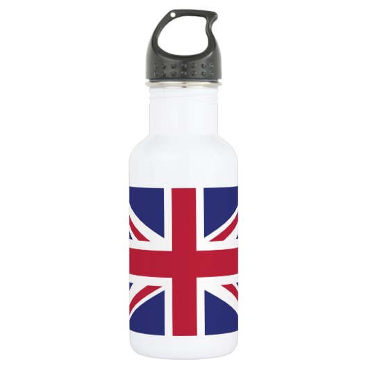 Patriotic United Kingdom Flag Waterfles (Voorkant)