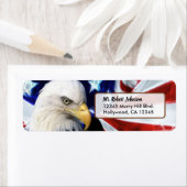 Patriotic United States Bald Eagle Etiket (Insitu)