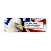 Patriotic United States Bald Eagle Etiket (Voorkant)