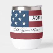 Patriotic US Flag Custom Text Name (Links)
