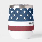 Patriotic US Flag Custom Text Name (Voorkant)