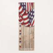 Patriotic US Red White Blue Stars Namaste Custom Yogamat (Voorkant)