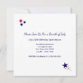 Patriotic USA 250 Years Floral 4th of July BBQ Kaart (Achterkant)