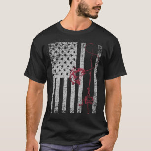Patriotic USA American Flag Bass Vist T-shirt