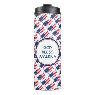 Patriotic USA AMERICAN Flag Thermosbeker