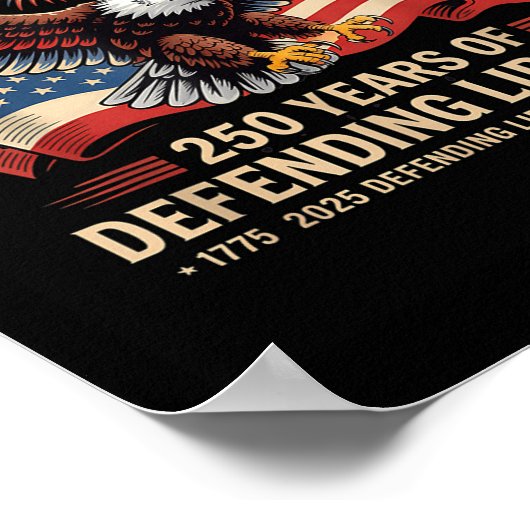 Patriotic Usa Army Us Military Parade 250th Annive Poster (Hoek)