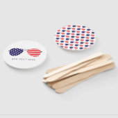 Patriotic USA Aviator Zonnebril Voeg eigen tekst t Handwaaier (Niet-gemonteerd)