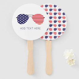Patriotic USA Aviator Zonnebril Voeg eigen tekst t Handwaaier