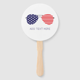 Patriotic USA Aviator Zonnebril Voeg eigen tekst t Handwaaier