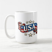 Patriotic USA Banner Koffiemok (Links)