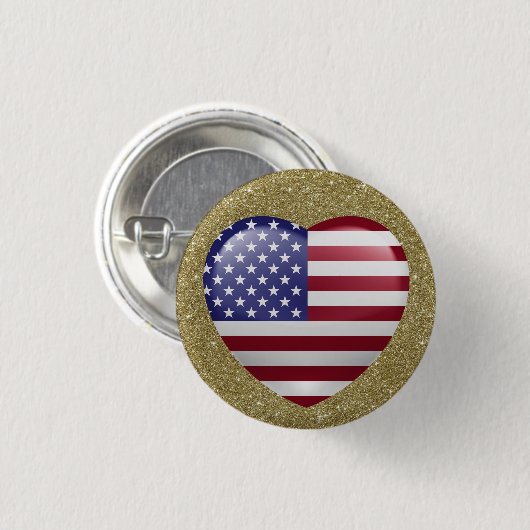 Patriotic USA Button (Voorkant /achterkant)