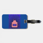 Patriotic USA Chef Rood Wit Blauw BBQ Koken Bagagelabel (Achterkant horizontaal)