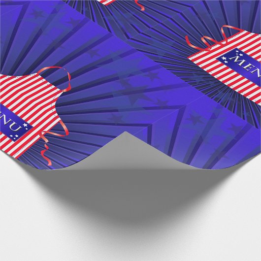 Patriotic USA Chef Rood Wit Blauw BBQ Koken Cadeaupapier