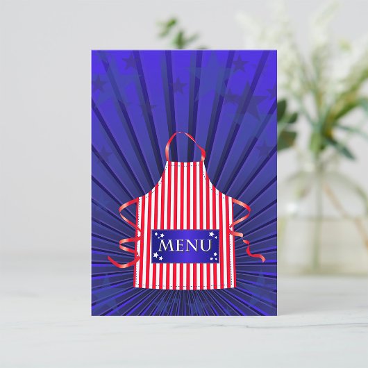 Patriotic USA Chef Rood Wit Blauw BBQ Koken Kaart