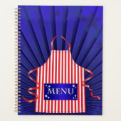 Patriotic USA Chef Rood Wit Blauw BBQ Koken Planner (Voorkant)