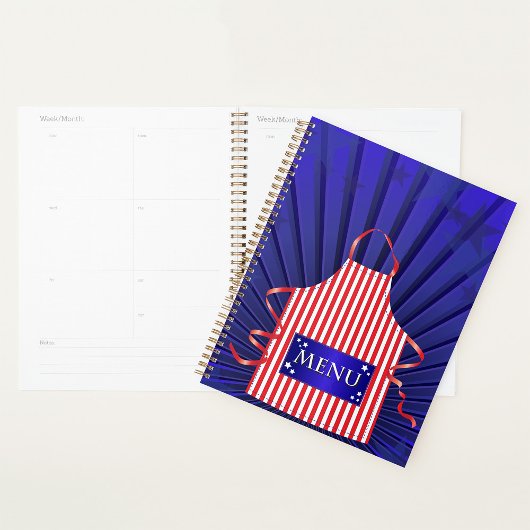 Patriotic USA Chef Rood Wit Blauw BBQ Koken Planner