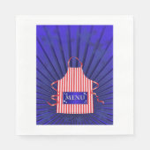 Patriotic USA Chef Rood Wit Blauw BBQ Koken Servet (Voorkant)