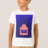 Patriotic USA Chef Rood Wit Blauw BBQ Koken T-shirt (Voorkant)