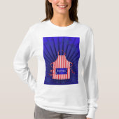 Patriotic USA Chef Rood Wit Blauw BBQ Koken T-shirt (Voorkant)