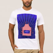 Patriotic USA Chef Rood Wit Blauw BBQ Koken T-shirt (Voorkant)