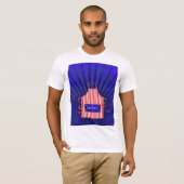 Patriotic USA Chef Rood Wit Blauw BBQ Koken T-shirt (Voorkant volledig)