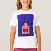 Patriotic USA Chef Rood Wit Blauw BBQ Koken T-shirt (Voorkant)