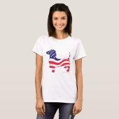 Patriotic USA Dachshund T-shirt (Voorkant volledig)