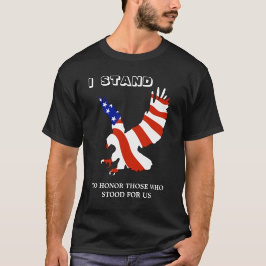 Patriotic USA Eagle I Stand T-shirt (Voorkant)