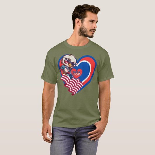 patriotic USA eagle T-Shirt (Voorkant volledig)