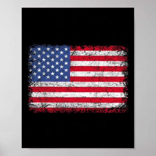 Patriotic Usa Flag 4th Of July For Men Women Kids  Poster (Voorkant)