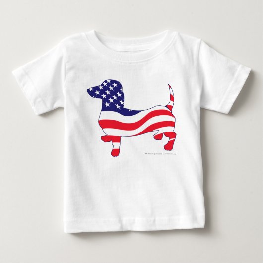 Patriotic USA Flag Dachshund (Voorkant)
