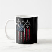 Patriotic Usa Flag Fighter Jets Lover 4th Of July  Koffiemok (Links)