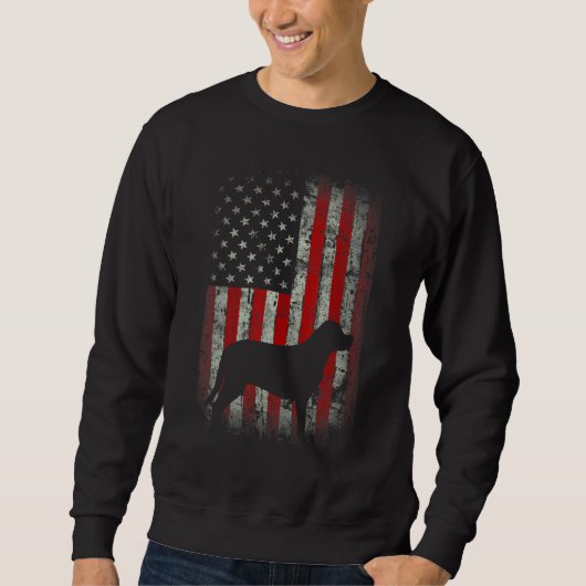Patriotic USA Flag Labrador Retriever Design for L Trui (Voorkant)