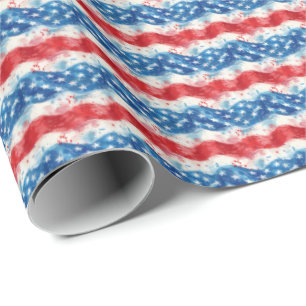 Patriotic USA Gift Wrap Papier