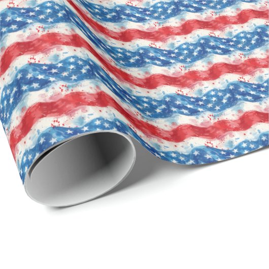 Patriotic USA Gift Wrap Papier (Rol Hoek)