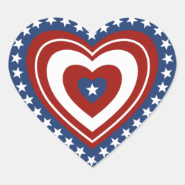 Patriotic USA Heart Hart Sticker