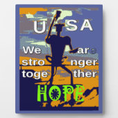 Patriotic USA Hope Graphic Fotoplaat (Voorkant)