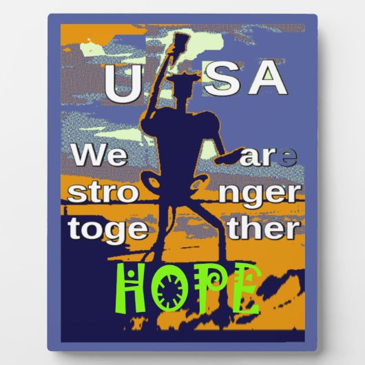 Patriotic USA Hope Graphic Fotoplaat (Voorkant)