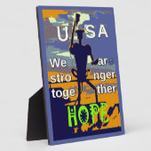 Patriotic USA Hope Graphic Fotoplaat (Zijkant)