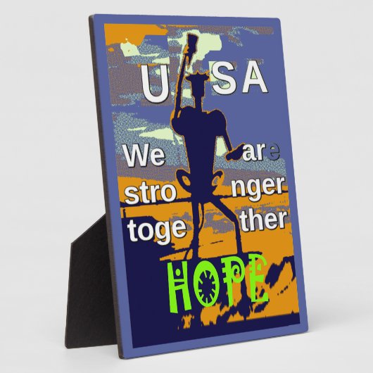 Patriotic USA Hope Graphic Fotoplaat (Zijkant)