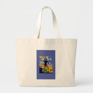 Patriotic USA Hope Graphic Grote Tote Bag