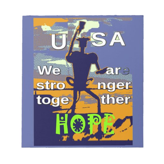 Patriotic USA Hope Graphic Notitieblok (Voorkant)