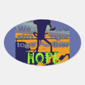 Patriotic USA Hope Graphic Ovale Sticker (Voorkant)