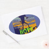 Patriotic USA Hope Graphic Ovale Sticker (Envelop)