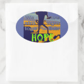 Patriotic USA Hope Graphic Ovale Sticker (Tas)