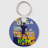 Patriotic USA Hope Graphic Sleutelhanger (Voorkant)