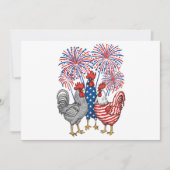 Patriotic USA Kip USA Hen 4th van juli Kaart (Voorkant)