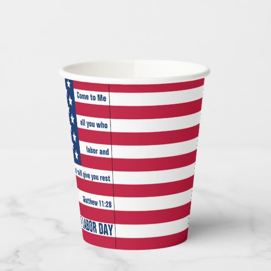 Patriotic USA Labour Day Papieren Bekers (Links)