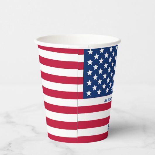 Patriotic USA Labour Day Papieren Bekers (Rechts)