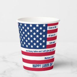 Patriotic USA Labour Day Papieren Bekers